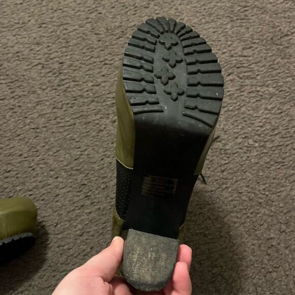 Matiko AI Colorblock Leather Lace Up Platform Heeled Boots - Picture 10 of 13